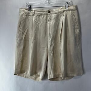 Men's Joseph & Feiss Silk Shorts Cream Size 36 Plus Size